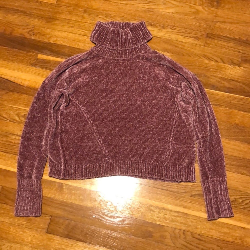 Super cute deep pinkish soft turtleneck sweater